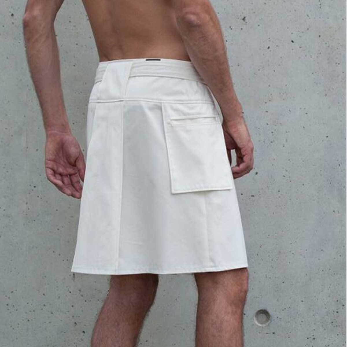 Falcon White Utility Kilt For Men