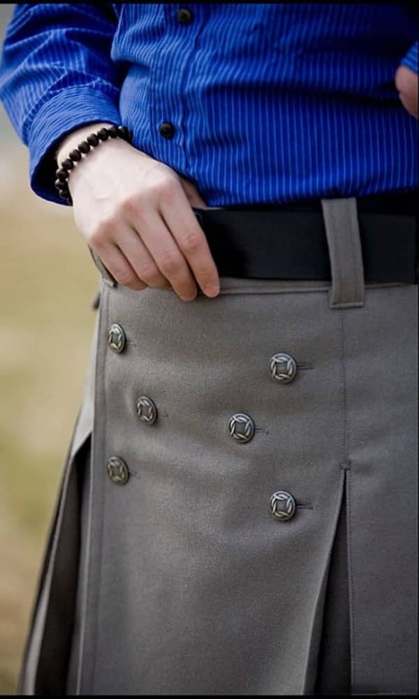Grey Cargo Utility Kilt