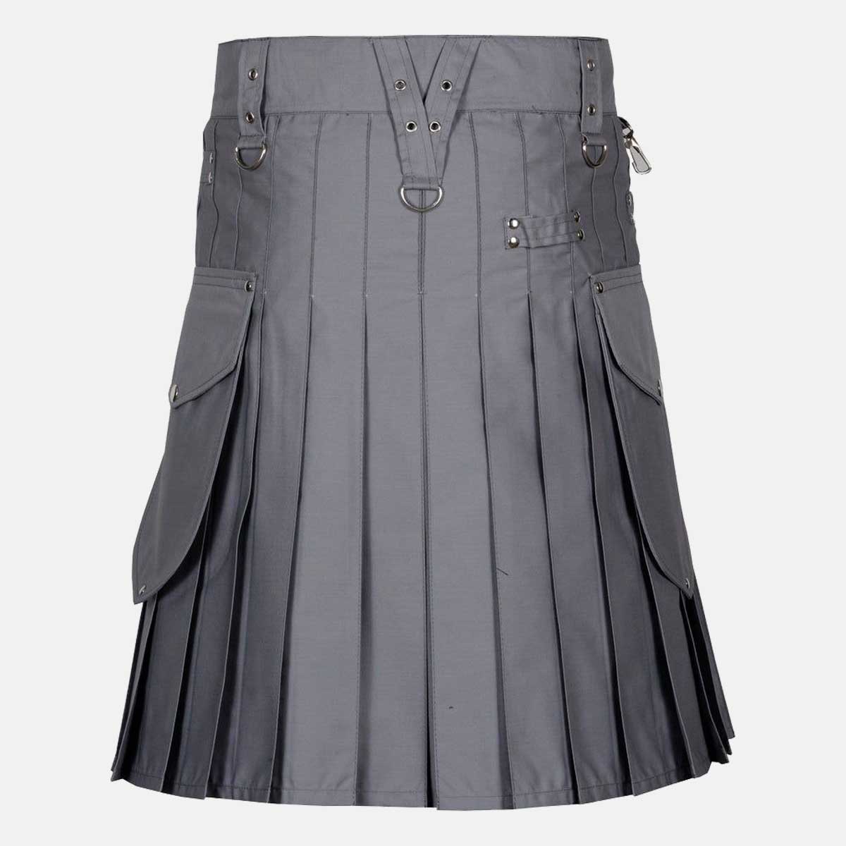 Modern Grey Utility Kilt