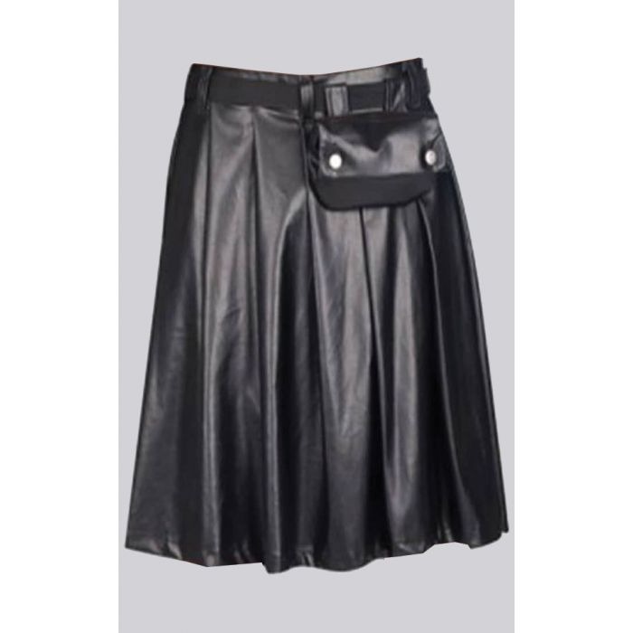 Ladies Leather Fashion Kilt