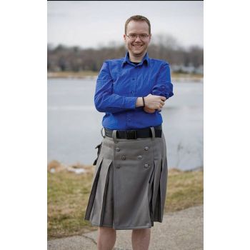 Grey Cargo Utility Kilt