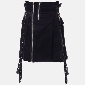 Gothic Black Kilt For Men