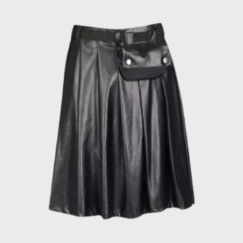 Black Scottish Leather Utility Kilt