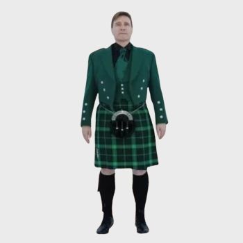 Green Prince Charlie Kilt Outfit