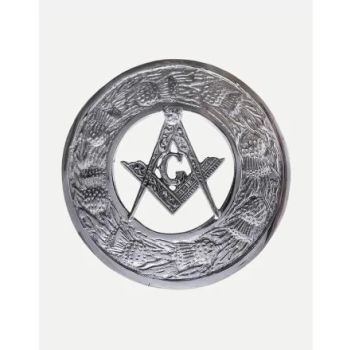 Masonic Brooch with Thistle Ring