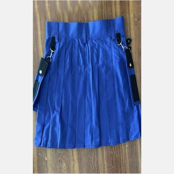Black Blue Utility Kilt