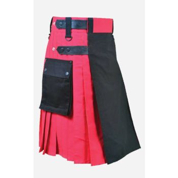 Double Tone Utiltiy Kilt With Leather Straps