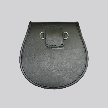 New Black Leather Sporran