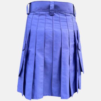 Blue Cotton Utility Kilt
