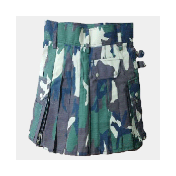 Woodland Camo Tactical Kilt
