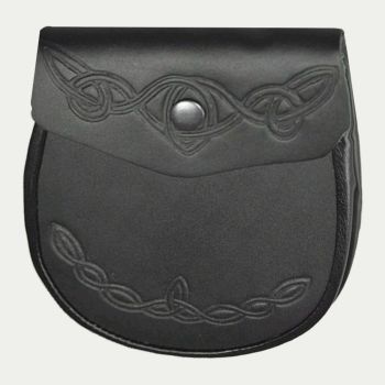 Celtic Knot Detail Leather Sporran
