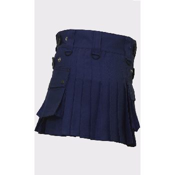 Women Blue Color Utility Kilt