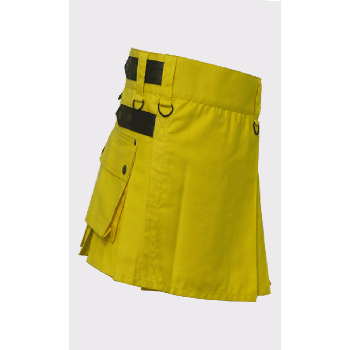 Women Yellow Color Utility Kilt