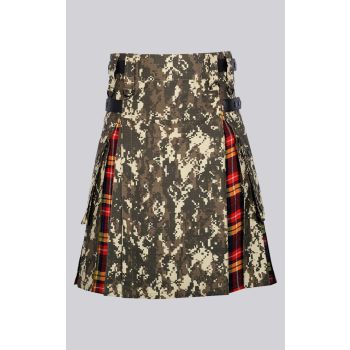 Digital Camo Buchanan Tartan Cargo Hybrid Kilt
