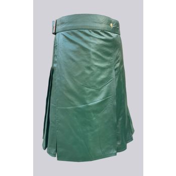 Green Leather Kilt For Men