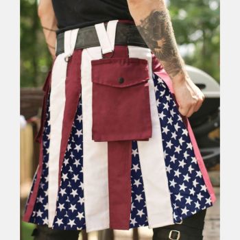 Amerikan Flag Hybrid Utility Kilt For Men