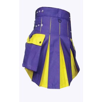 Modern Blue Yellow Hybrid Kilt
