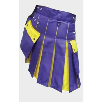 Modern Blue Yellow Hybrid Kilt