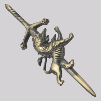 Antique Rampant Kilt Pin