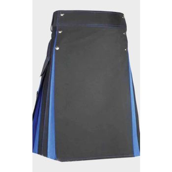 Traditional Black Blue Hybrid Kilt