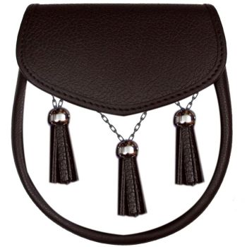 Black Leather Kilt Sporran