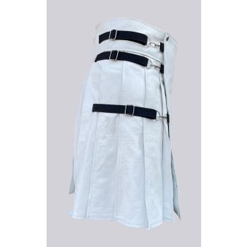 Green Leather Kilt For Men