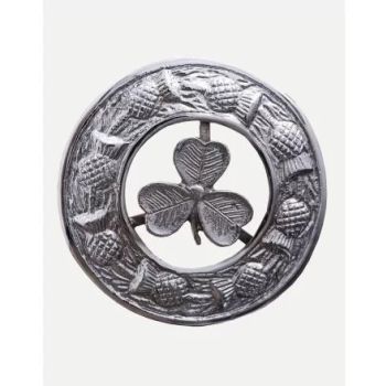 Shamrock Brooch with Thistle Ring