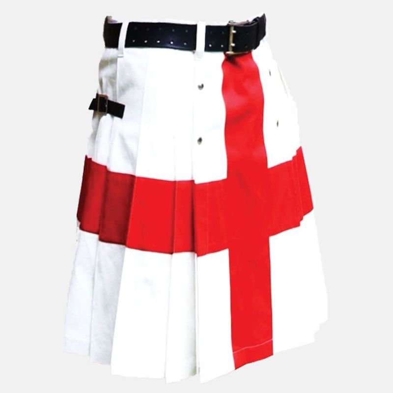 England Cross White Utility Kilt