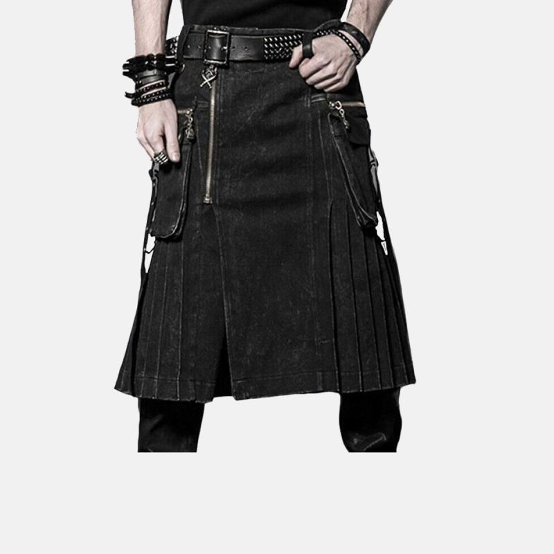 Black Hybrid Utility Kilt