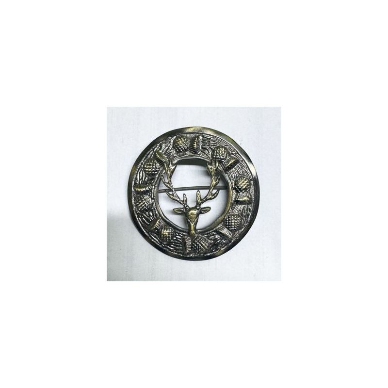 Antique Stag Head Brooch