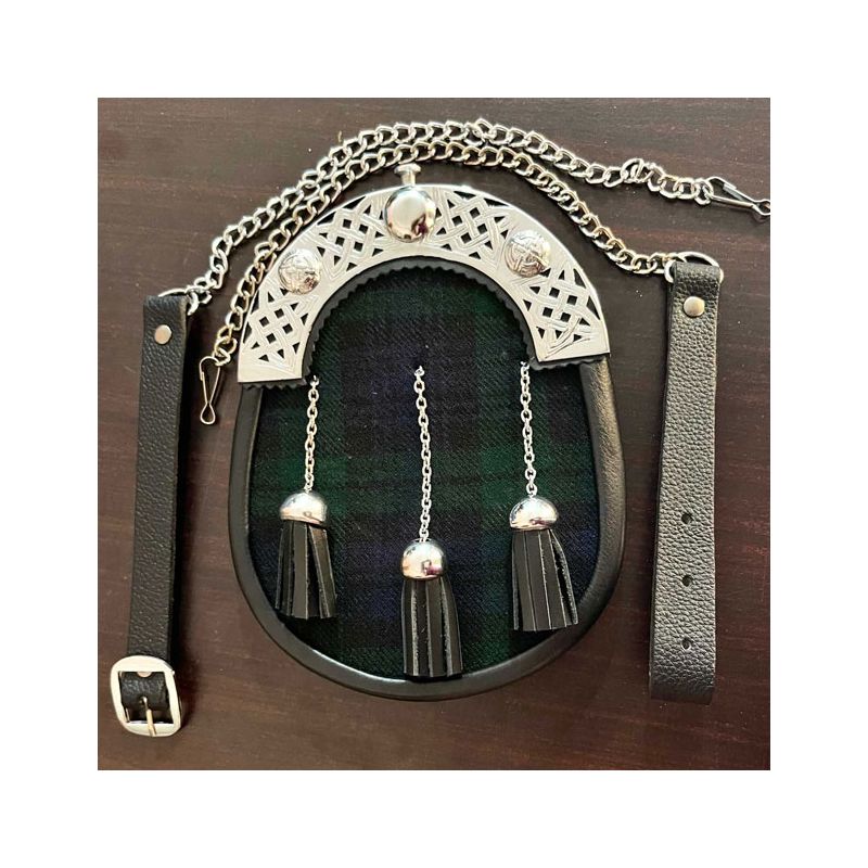 Black Watch Tartan Silver Cantle Sporran