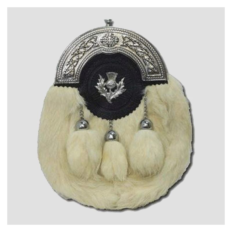 Thistle Targe White Rabbit Sporran