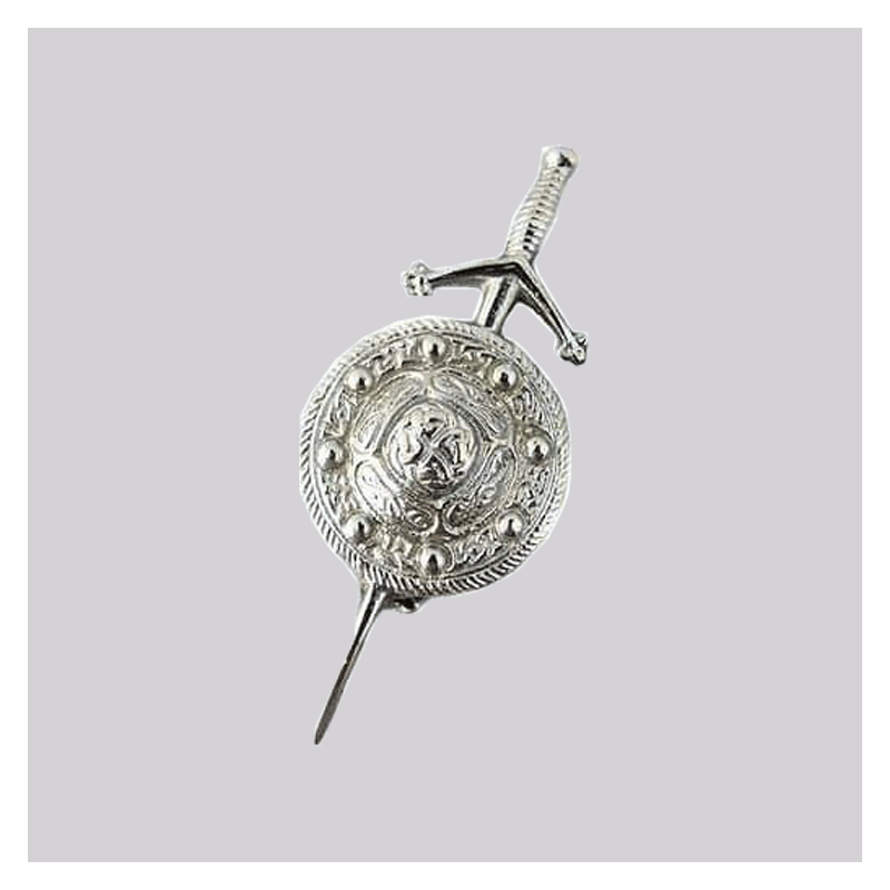 Sword Shield Kilt Pin
