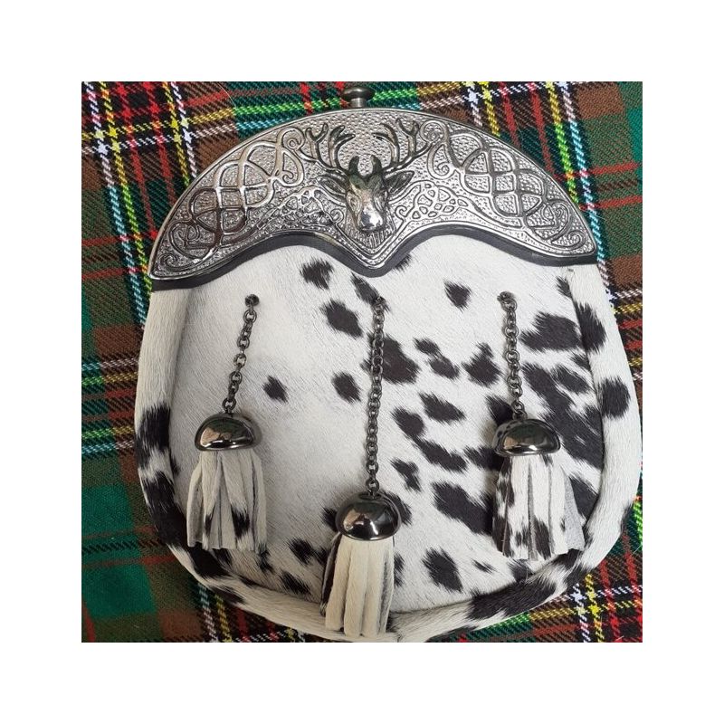 Full Dress Seal Skin Cantle Enamel Sporran