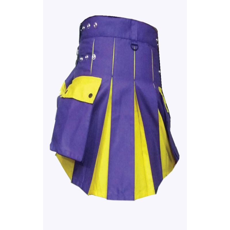Modern Blue Yellow Hybrid Kilt
