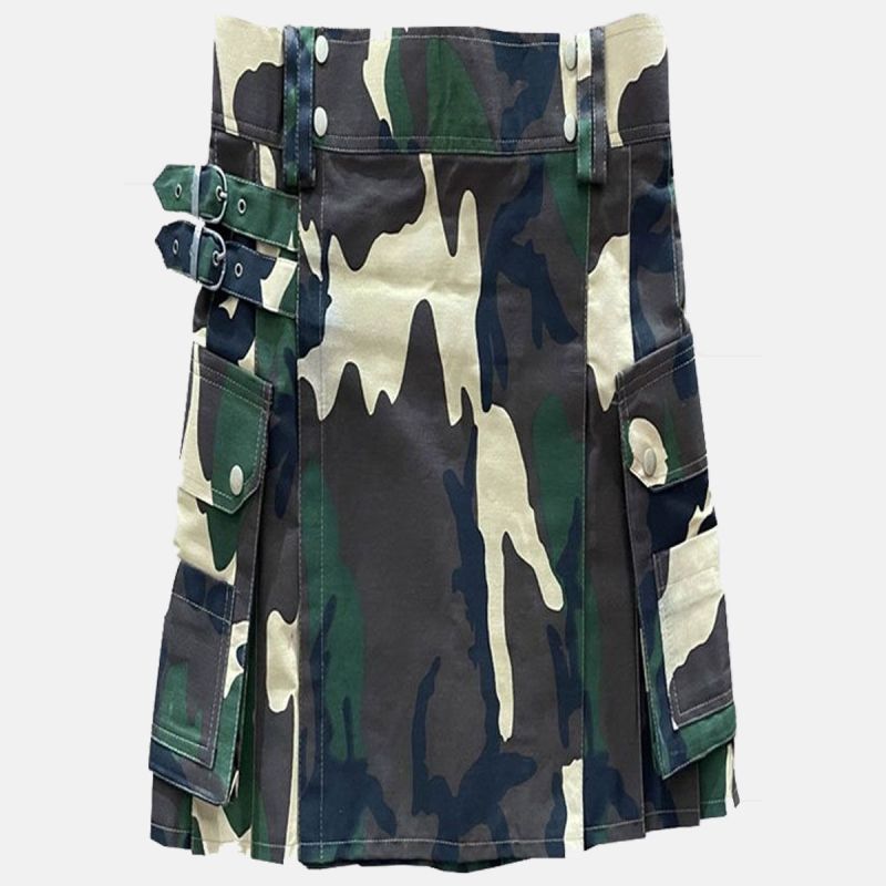 New Woodland camo Kilt For Men