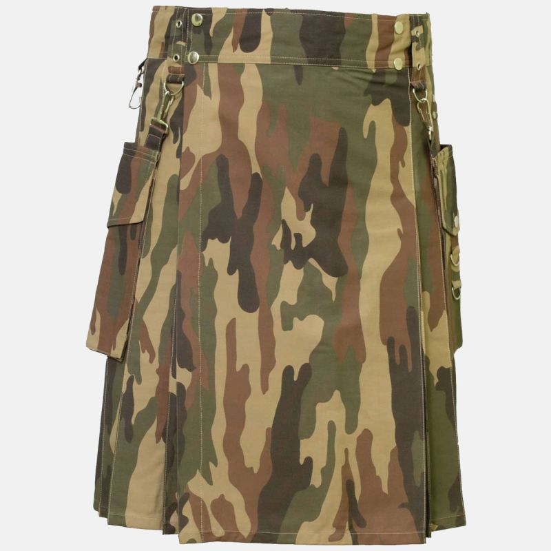 Army Camo Cargo Utility Kilt