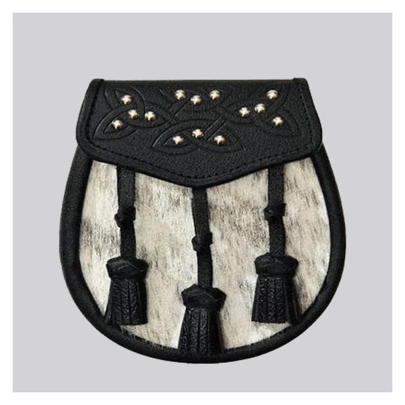 Calfskin Stud Leather Tassel Sporran