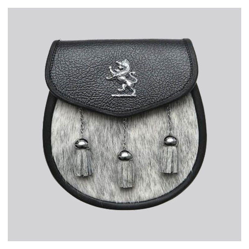 Natural Calfskin Lion Emblem Sporran