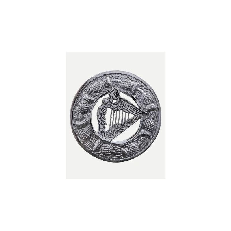 Thistle Ring Harp Brooch