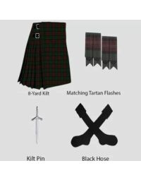 Brown Watch Tartan Kilt With Accessories Deal