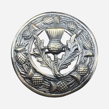 Fly Plaid Badge Brooch