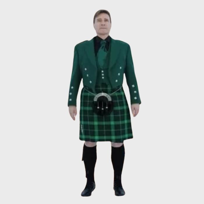Green Prince Charlie Kilt Outfit
