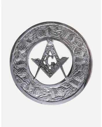 Masonic Brooch with Thistle Ring