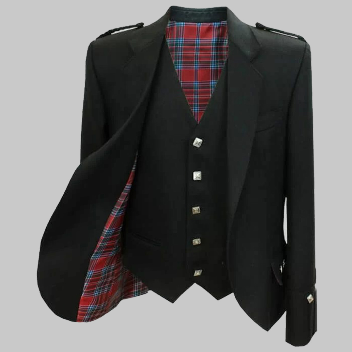 Argyll Kilt Jacket Vest Lined With Tartan
