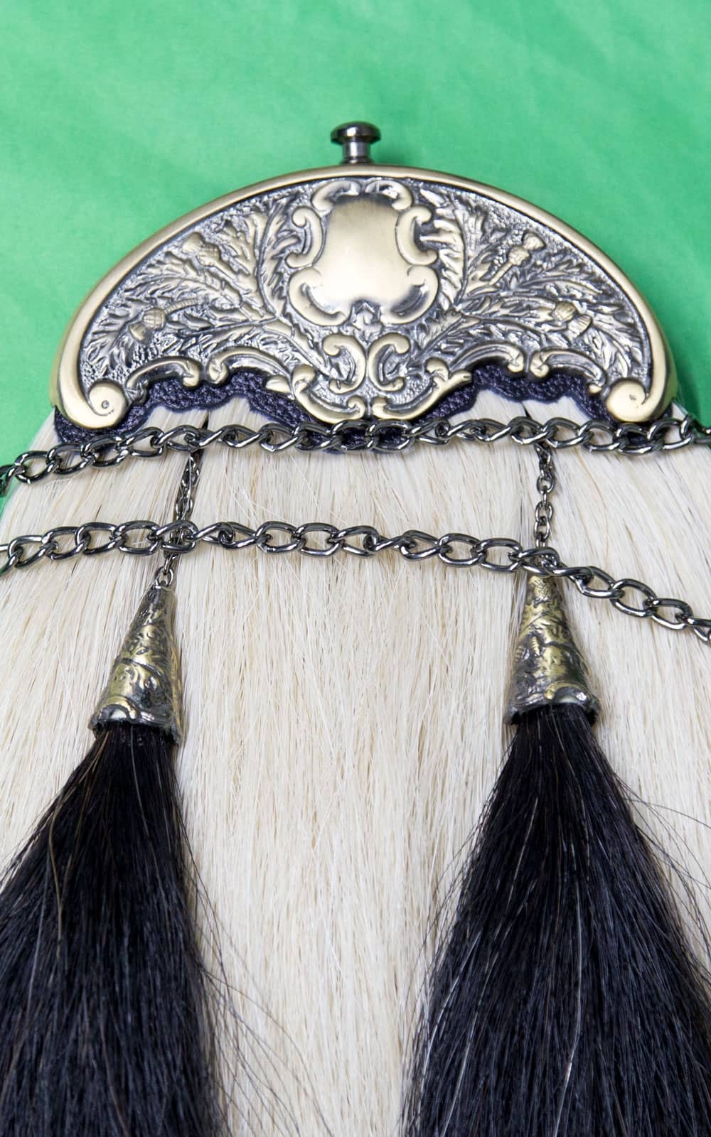 Horse Hair Sporran with Gold Cantle