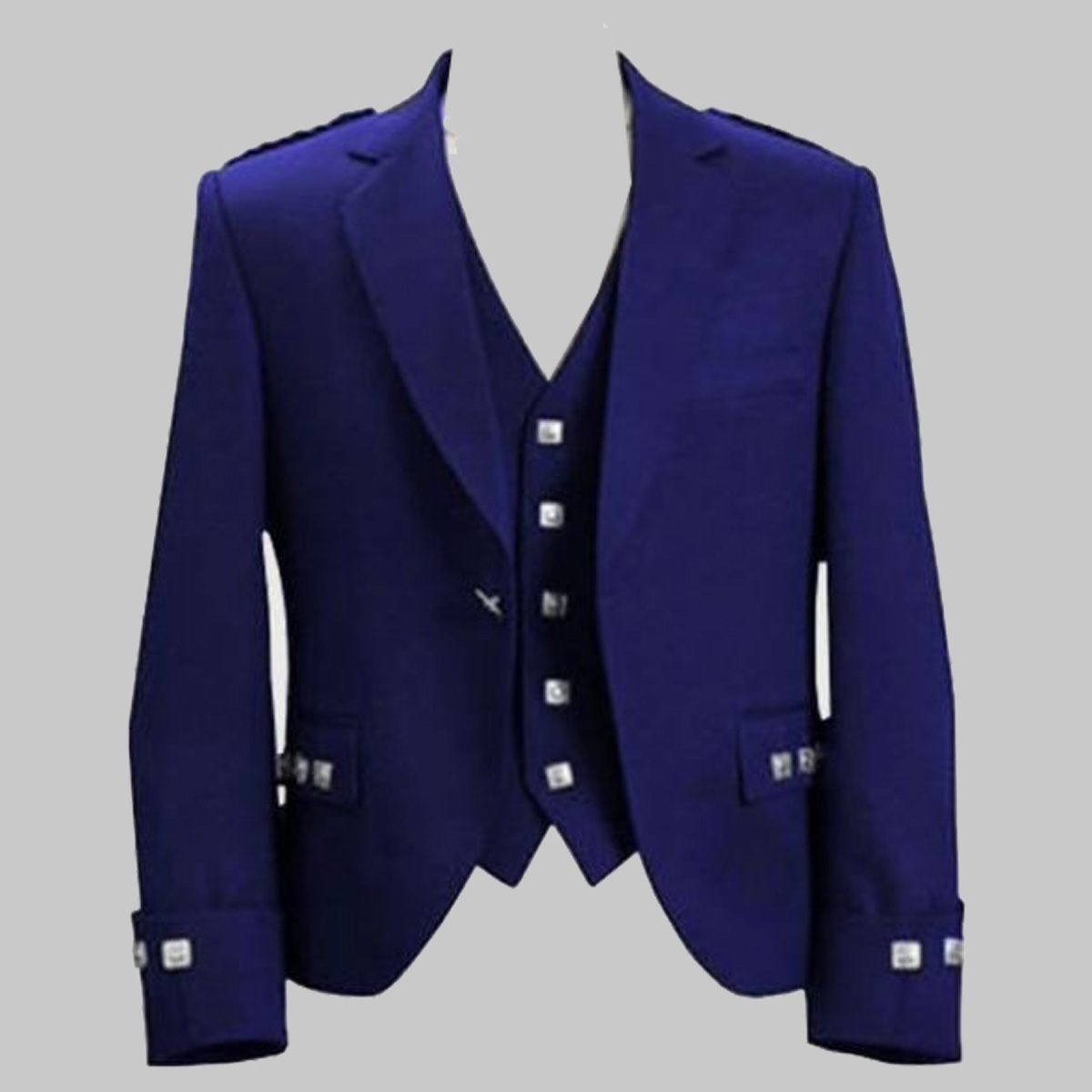 Blue Argyll Jacket Vest
