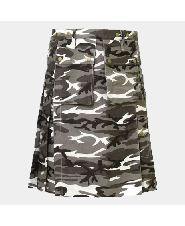 Urban Snow Camouflage Tactical Kilt