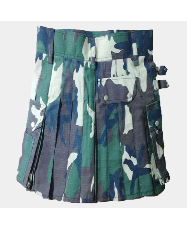 Woodland Camo Tactical Kilt
