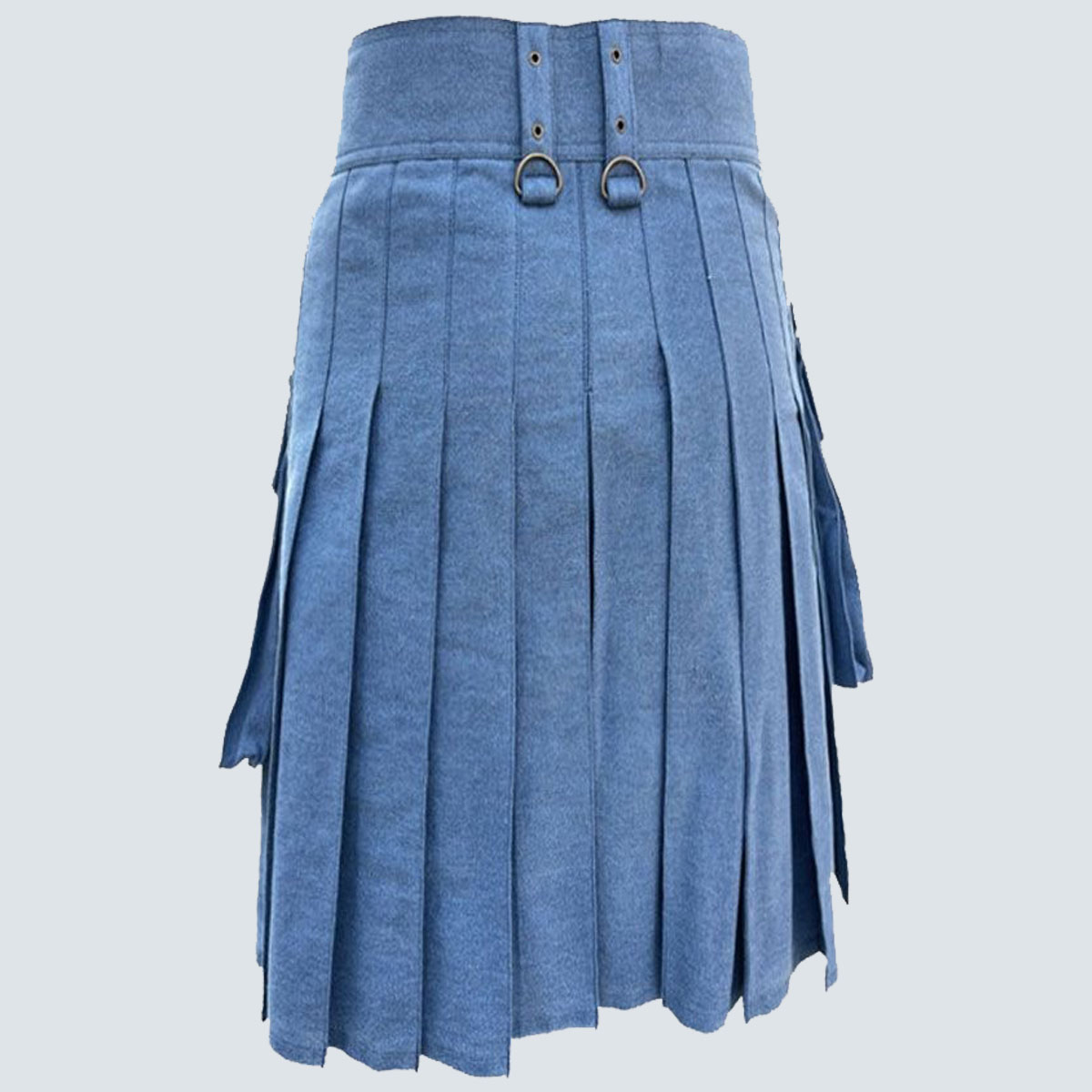 Blue Wedding Utility Kilt for Active Men